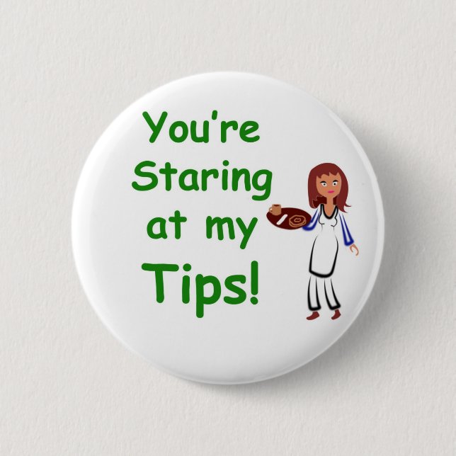 Badge Rond 5 Cm Regarder fixement mon bouton de bouts (Devant)