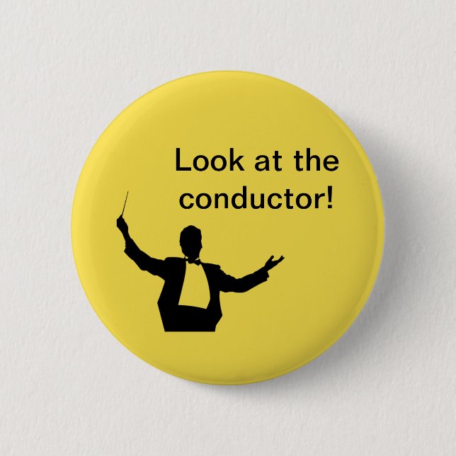 Badge Rond 5 Cm Regardez le conducteur (Devant)