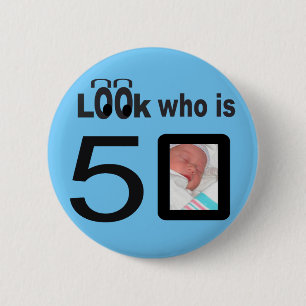 Badge Rond 5 Cm Regardez qui est le bleu 50