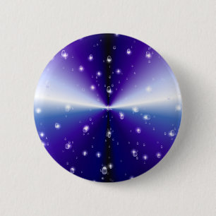 Badge Rond 5 Cm Regentropfen auf lila Regenbogen