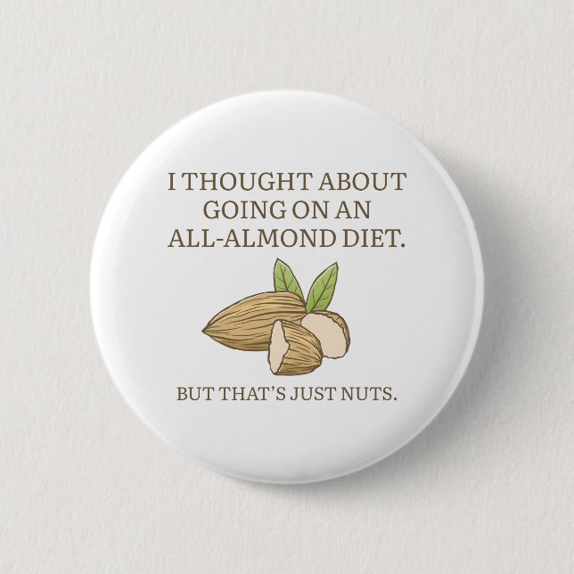 Badge Rond 5 Cm Régime Tout-Amande (Devant)