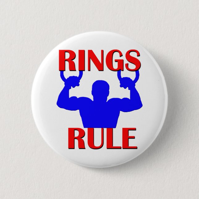 Badge Rond 5 Cm Règle d'anneaux (Devant)