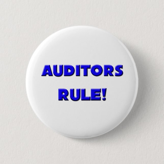 Badge Rond 5 Cm Règle de commissaires aux comptes ! (Devant)