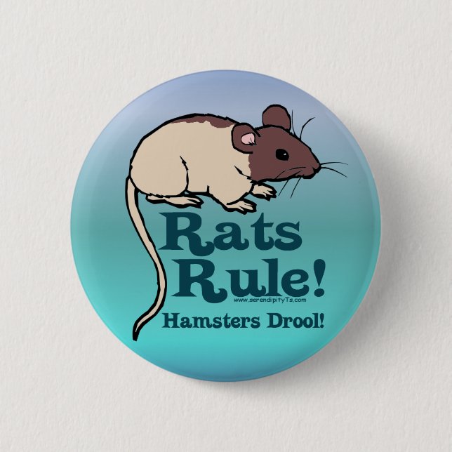 Badge Rond 5 Cm Règle de rats ! (Devant)