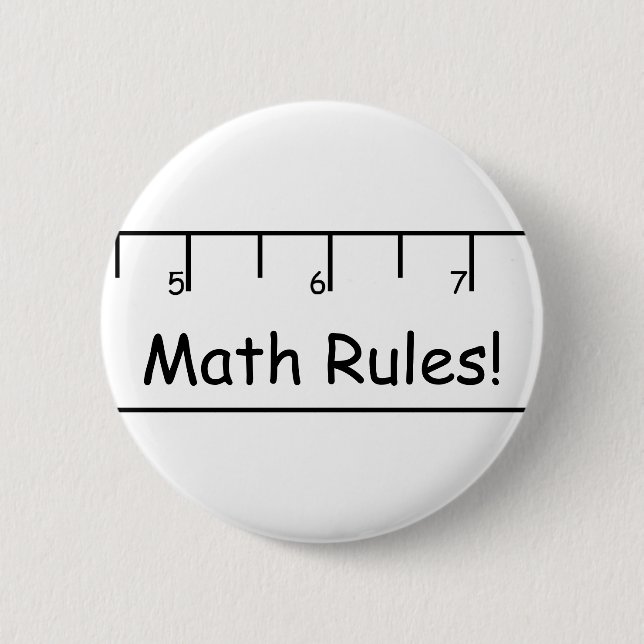 Badge Rond 5 Cm Règles de maths ! (Devant)