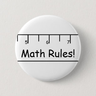 Badge Rond 5 Cm Règles de maths !