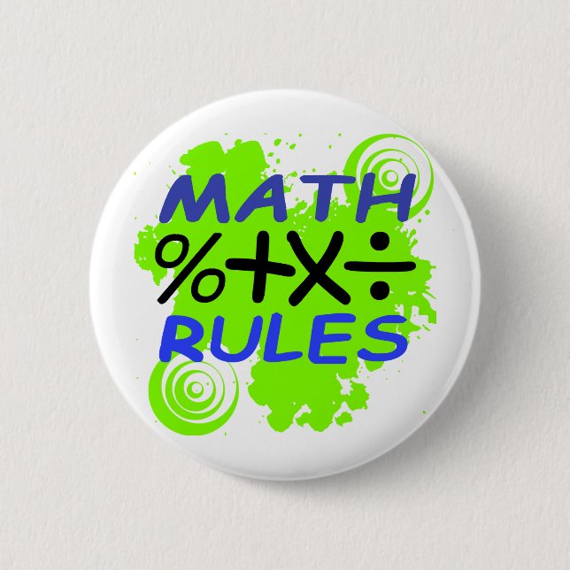 Badge Rond 5 Cm Règles de maths (Devant)
