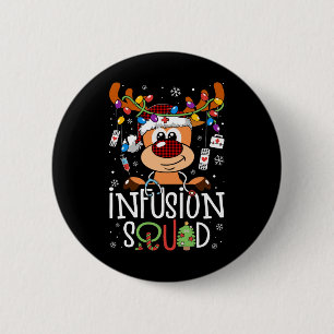 Badge Rond 5 Cm Reindeer noël infusion infirmière escouade stethos