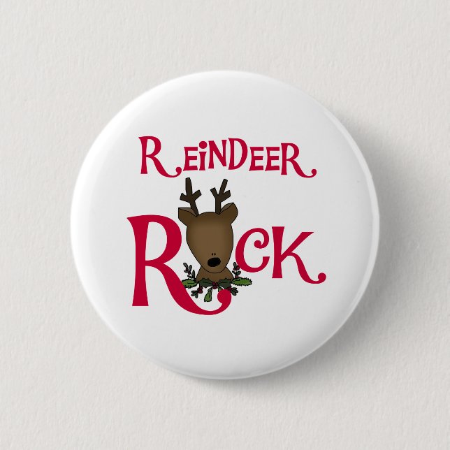 Badge Rond 5 Cm Reindeer Rock (Devant)