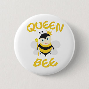 Badge Rond 5 Cm Reine Bee