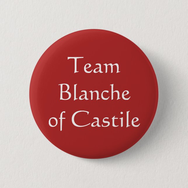 Badge Rond 5 Cm Reine Blanche de Castille (Devant)