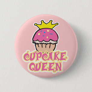 Badge Rond 5 Cm Reine Cupcake