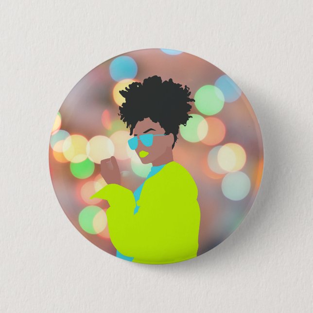 Badge Rond 5 Cm Reine dansante. (Devant)