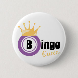 Badge Rond 5 Cm Reine de bingo-test