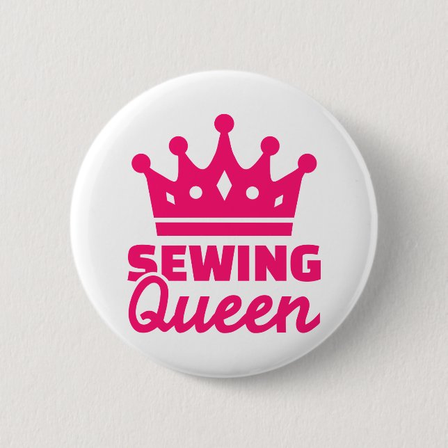 Badge Rond 5 Cm Reine de couture (Devant)
