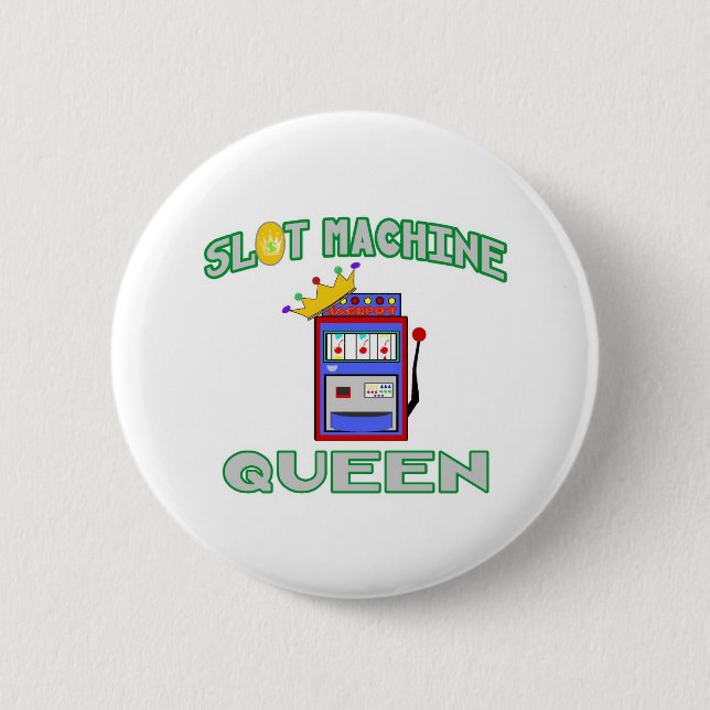 Badge Rond 5 Cm Reine de machine à sous (Devant)