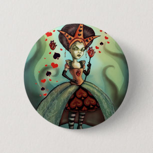 Badge Rond 5 Cm Reine des coeurs