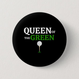 Badge Rond 5 Cm Reine Du Golf Vert