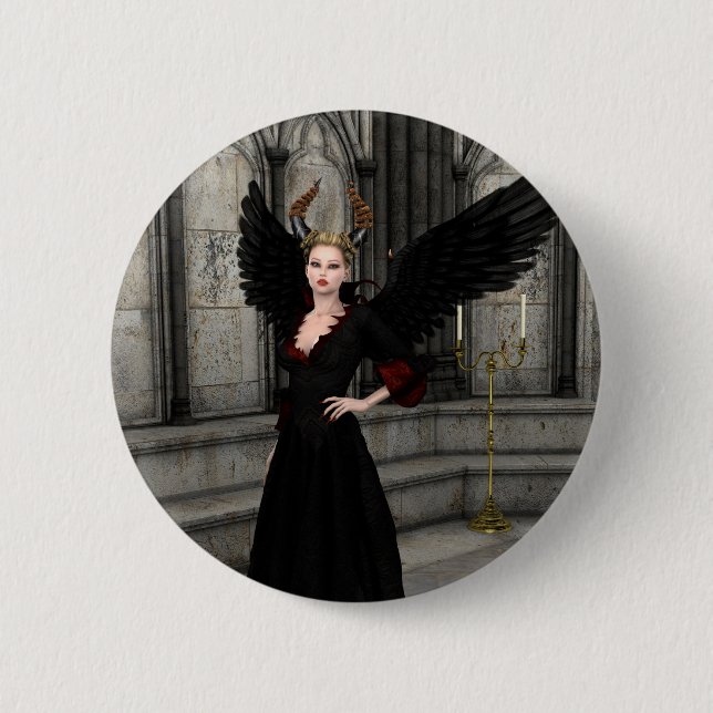 Badge Rond 5 Cm Reine du Mal (Devant)
