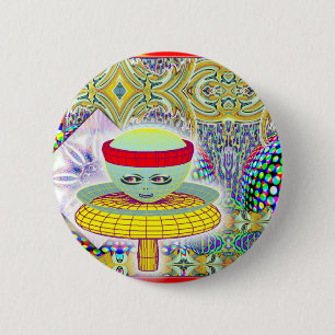 Badge Rond 5 Cm Reine du peuple des champignons