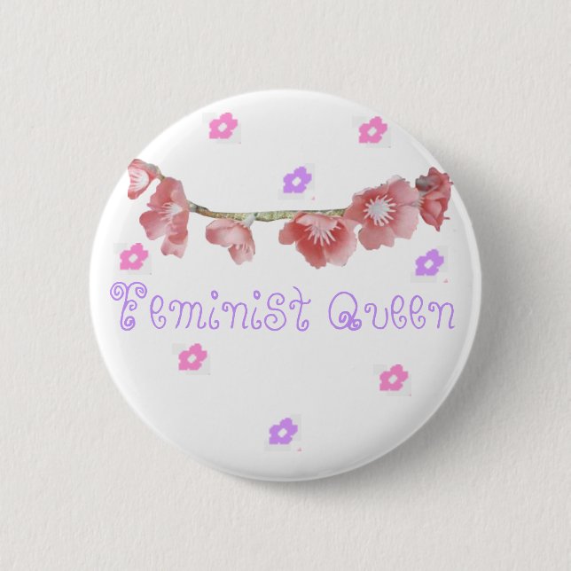 Badge Rond 5 Cm reine féministe (◕‿◕✿) (Devant)
