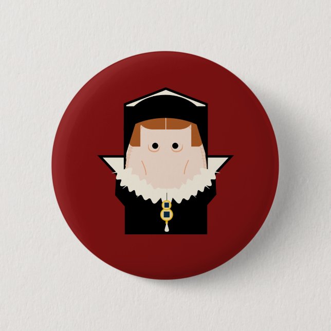 Badge Rond 5 Cm Reine Mary I (Devant)