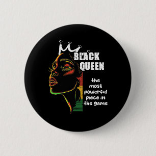 Badge Rond 5 Cm Reine noire Les échecs les plus puissants Histoire