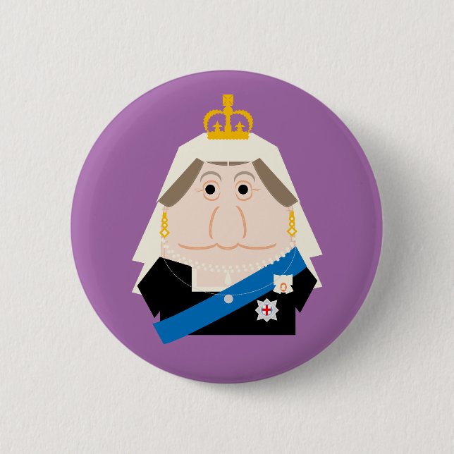 Badge Rond 5 Cm Reine Victoria (Devant)