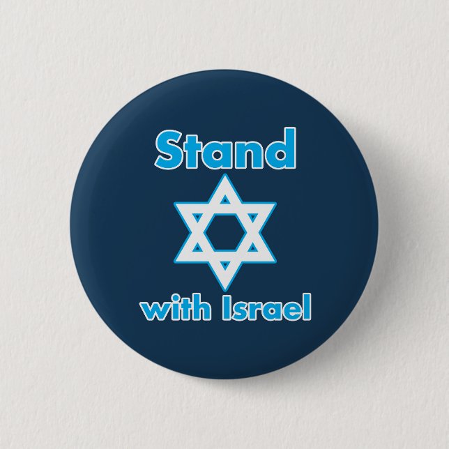Badge Rond 5 Cm Rejoindre Israël - PLEIN - Magen David (Devant)