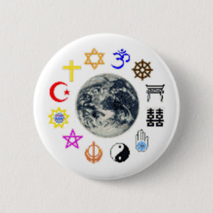 Badge Rond 5 Cm RELIGIONS du MONDE