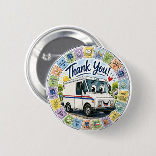 Badge Rond 5 Cm Remerciement aux travailleurs postaux appréciation