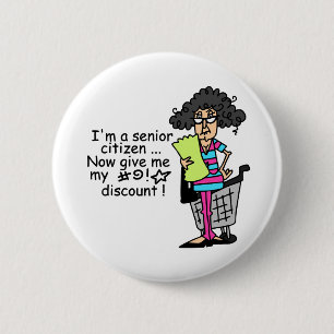 Badge Rond 5 Cm Remise aux seniors