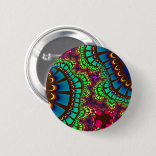 Badge Rond 5 Cm Remix arc-en-ciel d'automne