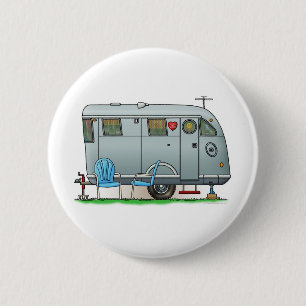 Badge Rond 5 Cm Remorque de campeur spartiate rv