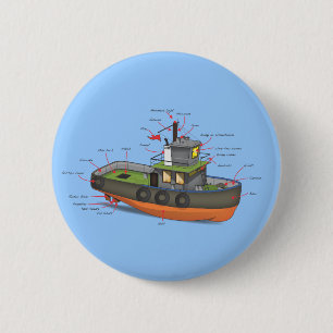 Badge Rond 5 Cm Remorqueur