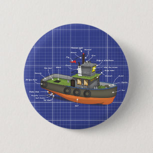 Badge Rond 5 Cm Remorqueur