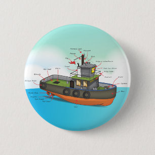 Badge Rond 5 Cm Remorqueur