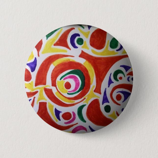 Badge Rond 5 Cm Remous de hippie (Devant)