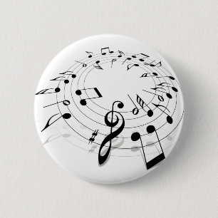 Badge Rond 5 Cm Remous de musique