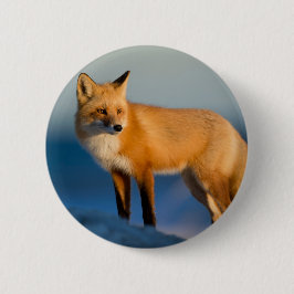 Badge Rond 5 Cm Renard Brown