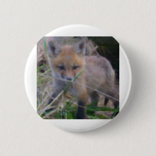 BADGE ROND 5 CM RENARD ROUGE