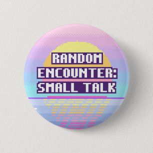 Badge Rond 5 Cm Rencontre aléatoire : Bouton neurodivergent de bav