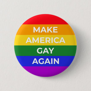 Badge Rond 5 Cm Rendre l'Amérique gay