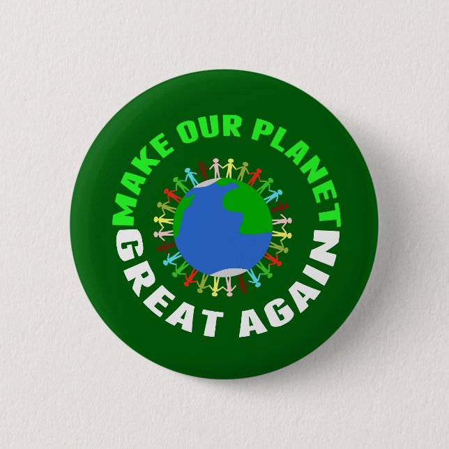 Badge Rond 5 Cm Rendre notre planète grande (Devant)