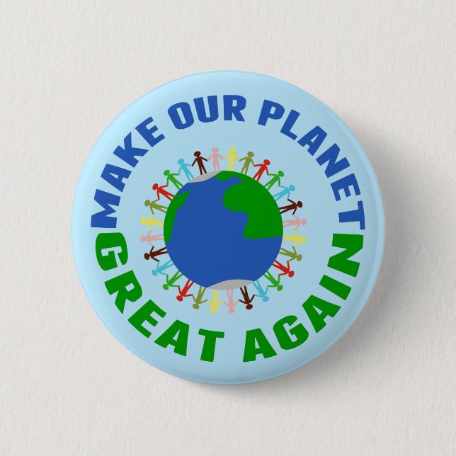 Badge Rond 5 Cm Rendre notre planète grande (Devant)