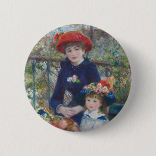 Badge Rond 5 Cm Renoir Deux Sœurs Terrasse Impressionnisme Françai
