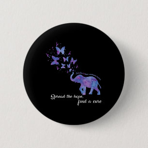 Badge Rond 5 Cm Répandre L'Espoir Trouver Un Traitement Alzheimer