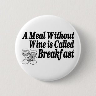Badge Rond 5 Cm Repas Sans Vin