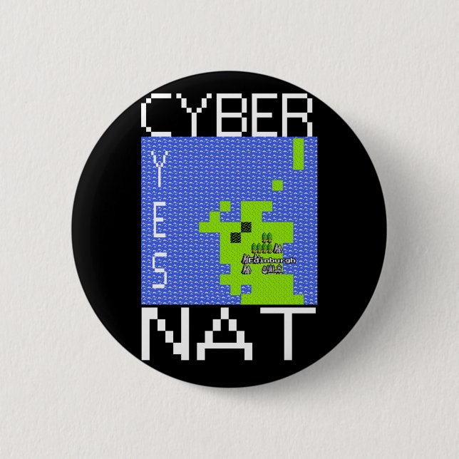 Badge Rond 5 Cm Repérage d'insigne de CYBERNAT (Devant)