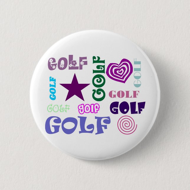 Badge Rond 5 Cm Répétition de golf (Devant)